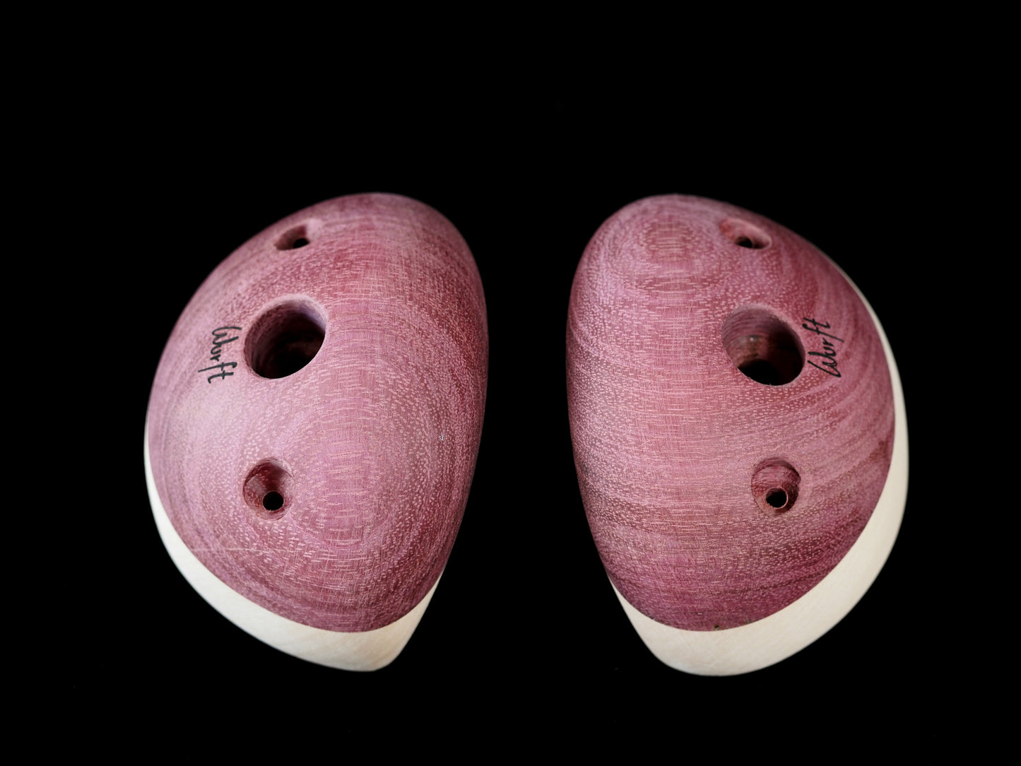 Pair of Small Positive Premium Slopers (Purpleheart)